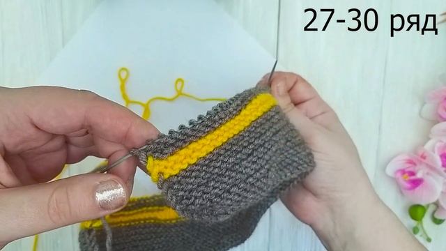 Красивые ТАПОЧКИ СЛЕДКИ на 2-х спицах. смотреть онлайн