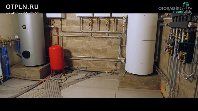 Отопление в доме из пеноблока 600кв.м., облицован кирпичом. Бассейн, вентиляция, стальная обвязка. смотреть онлайн