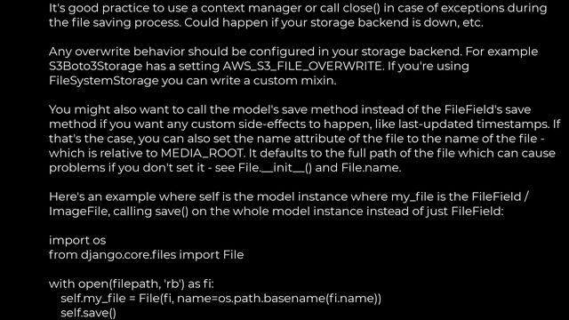 Python :Django - how to create a file and save it to a model's FileField?(5solution) смотреть онлайн