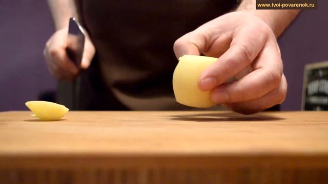 Как нарезать картошку кружочками смотреть онлайн