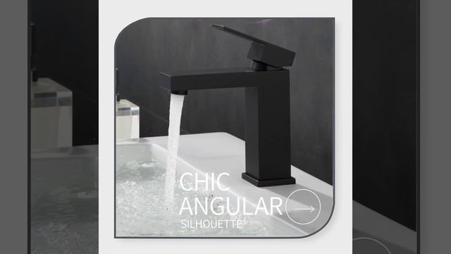 Modernized 1-Hole One Handle Deck Mount Mixer Bathroom Faucet in Matt Black смотреть онлайн