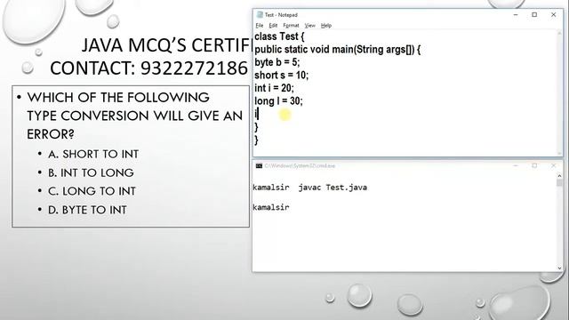 v1 type conversion - Java Certification - OCJA and OCJP Multiple Choice Questions смотреть онлайн