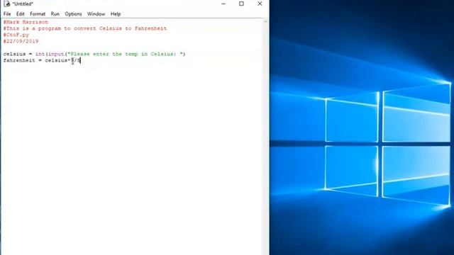 Python - more advanced features Celsius to Fahrenheit converter смотреть онлайн