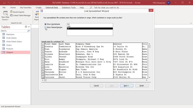 How to Link an Excel Spreadsheet to MS Access - Office 365 смотреть онлайн