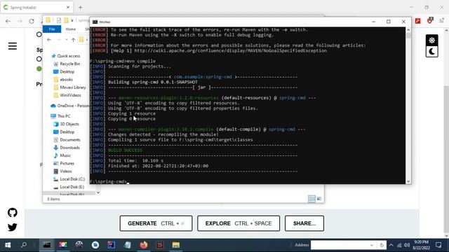 Spring boot: compile and run with cmd смотреть онлайн