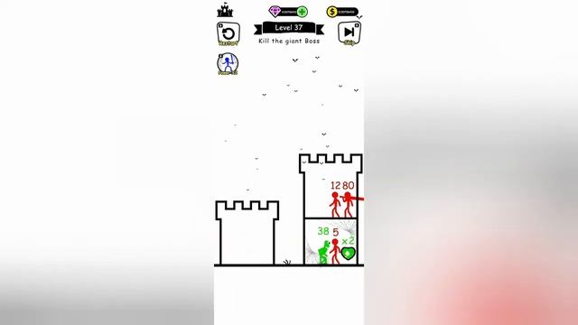 Эволюция синего человечка ниндзя в игре Stick Hero Tower Defense 31-40 Lv
