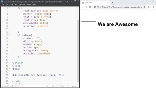CSS Tricks: Horizontal Lines Before and After Texts (Quick Tutorial) смотреть онлайн