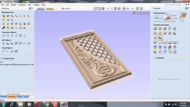 how to import stl file aspire and create machine toolpath смотреть онлайн