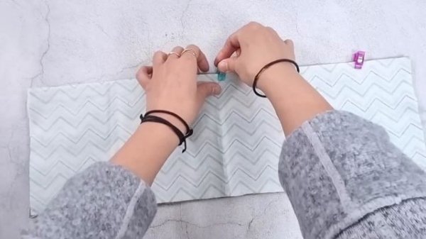 Patchwork for beginners. DIY Pouch. New great sewing idea from leftover fabric.