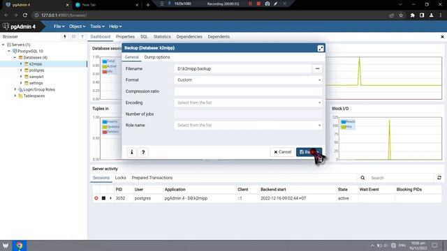 EXCLUSIVE SERIES - CREATING BACKUP FILE IN PGADMIN SERVER смотреть онлайн