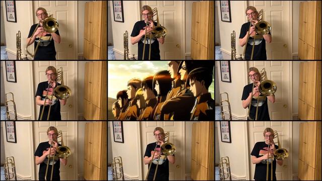 Attack on Titan Opening 2: "Shinzou wo Sasageyo" | The Anime Trombonist смотреть онлайн