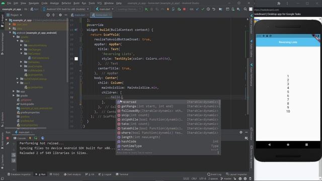 Flutter - How To Easily Reverse A List In Dart смотреть онлайн