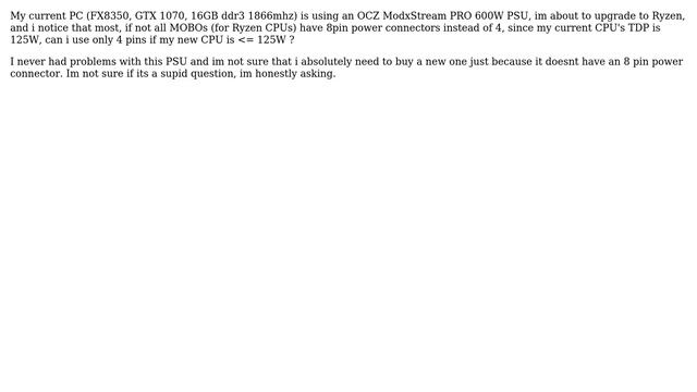 Can i use only 4 pins to power an 8 pin motherboard? смотреть онлайн