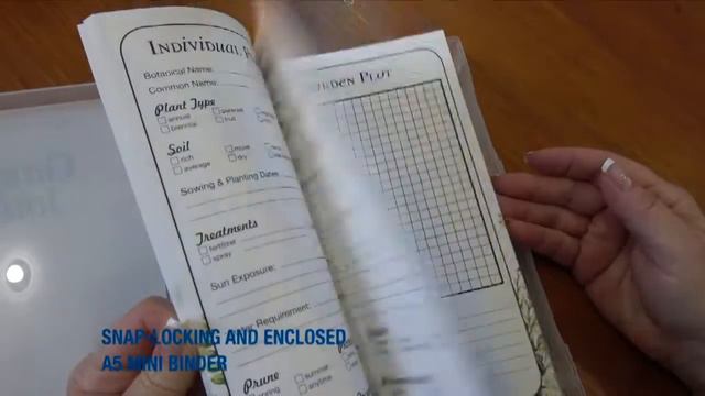 Garden Journal Tracker Book, Lists, Logs, Layouts, Page Protectors, Divider Tabs