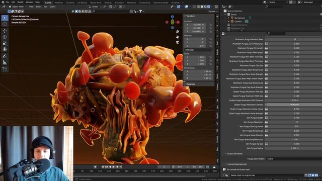 Turn ANY 3D Object into its Fungi Version with Blender! (Geometry Nodes) смотреть онлайн