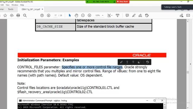 Oracle 11g Database Administration Workshop 1: Class # 06 Managing the Database Instance смотреть онлайн
