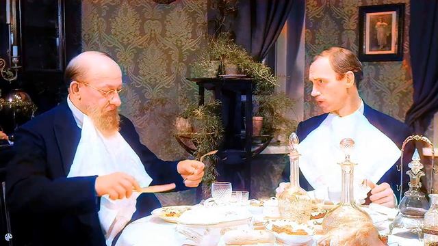 Профессор Преображенский обедает! ( раскрасил ИИ )