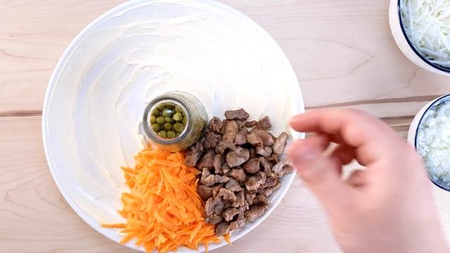 Вкусный Салат с мясом "Радуга". Семейный рецепт. #4 смотреть онлайн