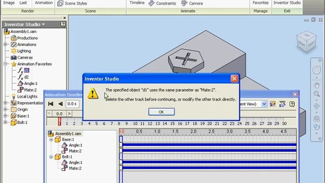 AutoDesk Inventor Video Tutorial - Inventor Studio Video Tutorial - Animate Parameters смотреть онлайн