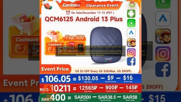 1005004707275494 CarlinKit CarPlay Ai TV Box Android 13 QCM6125 Wireless CarPlay Androi