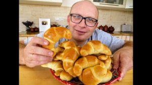 Такую начинку в булочках вы еще не пробовали! Нежнейшие булочки - рогалики с арахисом