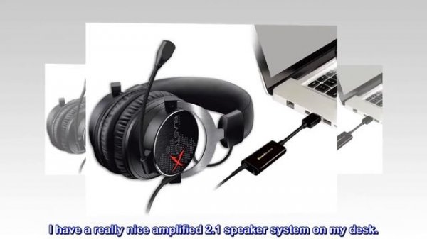 Creative Labs Sound Blaster Play! 3 External USB Sound Adapter for Windows and Mac. Plug and Play