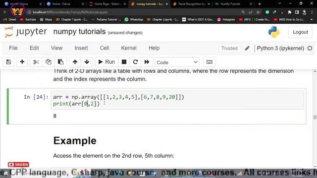 How to access element of 1D,2D and 3D Array | Numpy array смотреть онлайн