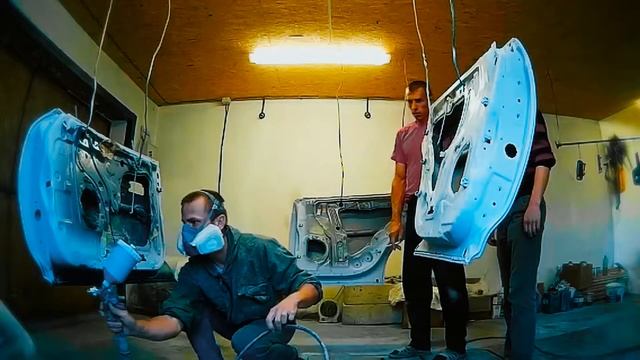 Toyota mark II вытяжка - покраска кузова, замена порогов часть:3 смотреть онлайн