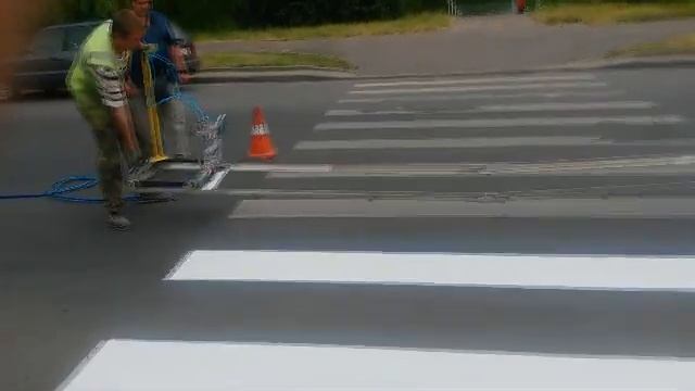Нанесение пешеходных переходов РАМПА смотреть онлайн