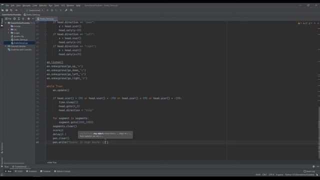Snake Game in PYTHON смотреть онлайн