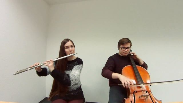 Bach: Badinerie - Suite in B minor BWV 1067 (flute&cello version) смотреть онлайн