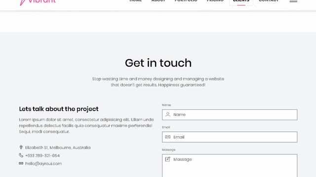 Vibrant - Multipurpose Landing Page Template | Themeforest Templates смотреть онлайн