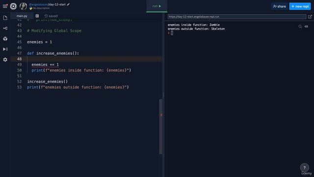 Day 12 - 118-How to Modify a Global Variable смотреть онлайн