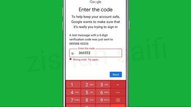 Google Account Enter the Code Fix Wrong number of digits. Please try again Problem Solve смотреть онлайн