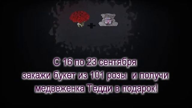 101 роза + мишка Тедди в подарок! Цвета лета. Железнодорожный смотреть онлайн