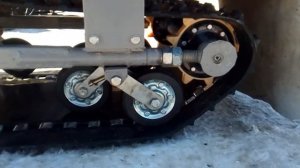 Замена на мотобуксировщике склизовой подвески на катковую! Советую посмотреть!