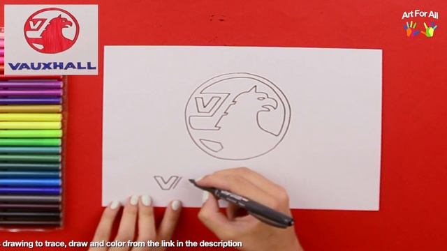 How to draw Vauxhall Motors car logo смотреть онлайн