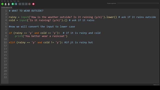 Python Examples 8 # What to wear outside? смотреть онлайн
