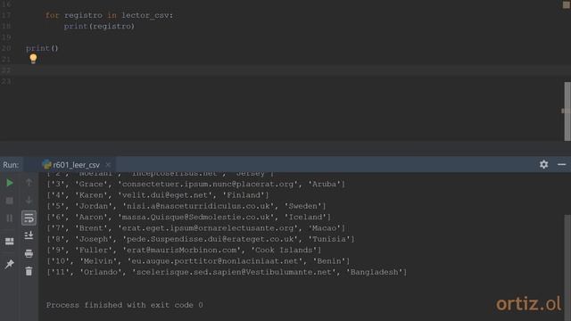 Python 3 - Receta 104: Leer el Contenido de un Archivo CSV смотреть онлайн