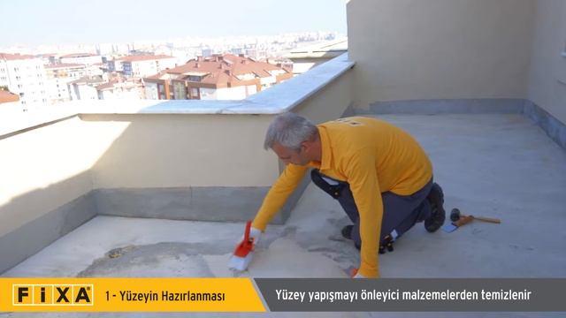 FİXA Aquacement UV 500 - UV Dayanımlı Su Yalıtım Uygulaması