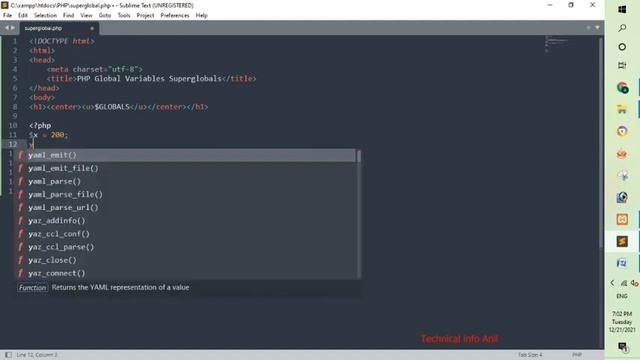 PHP $GLOBALS VARIABLE | PART- 20 HINDI смотреть онлайн