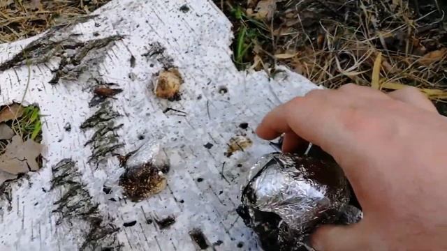 Рецепты на костре. Картошка с салом на углях. смотреть онлайн