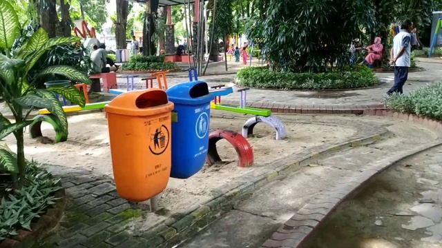 Typical Of City Park In Surabaya, Taman Bungkul Surabaya, Indonesia