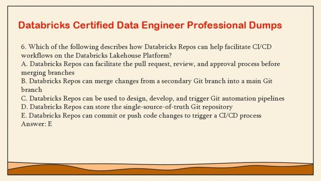 Real Dumps To Pass Databricks Certified Professional Data Engineer Exam смотреть онлайн