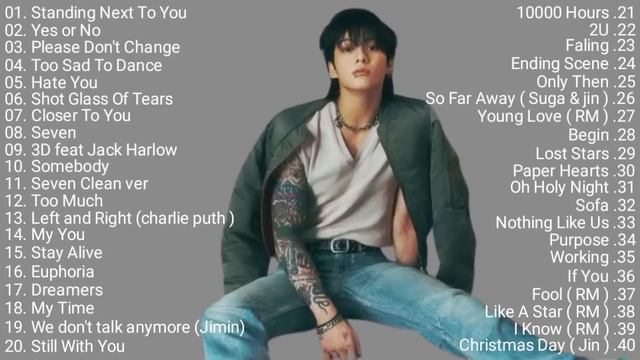 정국 (Jung Kook) - Standing Next to You | Jung Kook Playlist Updated [ best solo and cover ] смотреть онлайн