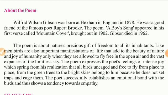 A Boy's Song - (Wilfrid Wilson Gibson) Poem Part - I -Class 12th English BSER смотреть онлайн