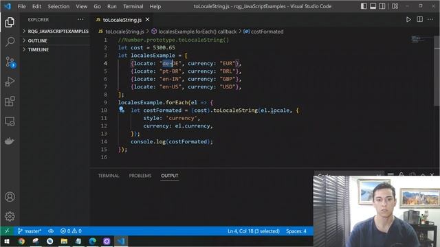 NODE/JS: Knowing toLocaleString() method for currency format. смотреть онлайн