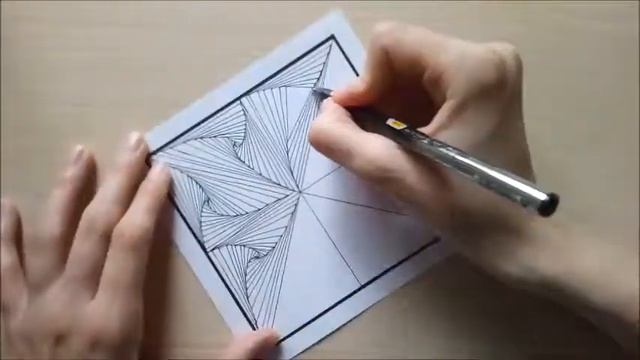 Как нарисовать зентангл/ Zentangle Paradox/ Честь 2