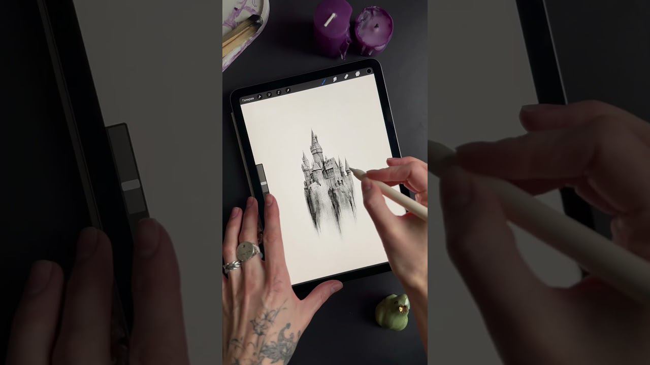 Мои АВТОРСКИЕ эскизы! #shorts #tattoomoscow #creative #tattooartist #procreate #procreateart #artist