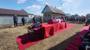 Траурная церемония прощания с военнослужащим погибшего в ходе спецоперации на Украине